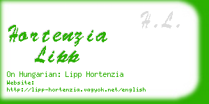 hortenzia lipp business card